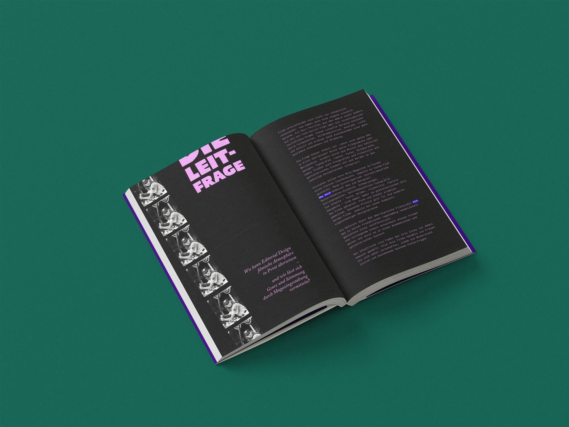 Film auf Papier — Zine-Mockup
